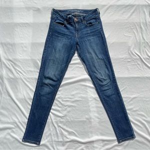 American Eagle blue skinny jeggings